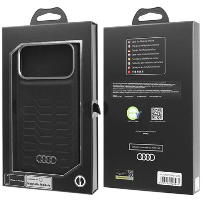 Audi GT Synthetic Leather MagSafe Case for iPhone 17 Pro Max - Black