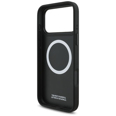 BMW M Tricolor Metal Logo MagSafe Case for iPhone 17 Pro Max - Black