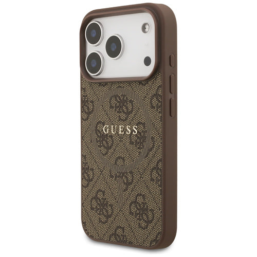 Guess 4G Ring Classic Logo MagSafe Case for iPhone 17 Pro - Brown