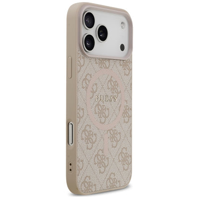 Guess 4G Ring Classic Logo MagSafena iPhone 17 Pro Max Case - Pink