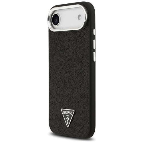Guess Glitter Triangle Logo MagSafe Case for iPhone 17 Air - Black