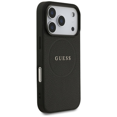 Guess Grained Ring MagSafe case for iPhone 17 Pro - black