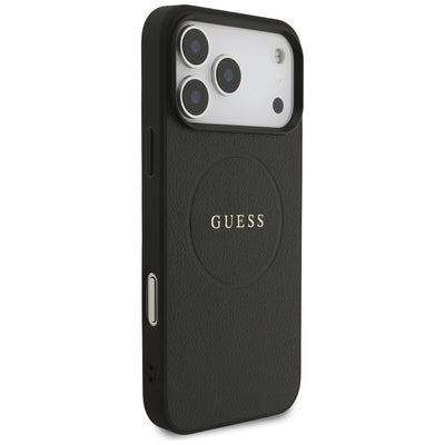 Guess Grained Ring MagSafe case for iPhone 17 Pro Max - black