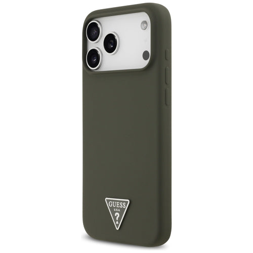 Guess Silicone Triangle Logo MagSafe Case for iPhone 17 Pro Max - Green