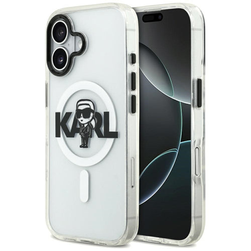 Karl Lagerfeld IML Karl Sketch Logo MagSafe Case for iPhone 17 - Transparent