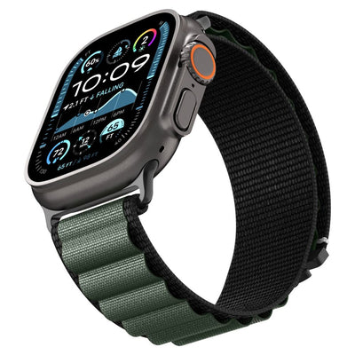 Strap Spigen WBF1 Strap for Apple Watch 44 / 45 / 46 / 49 mm - Black and Green