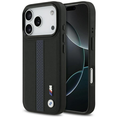 BMW M Perforated Stripe Logo MagSafe Case for iPhone 17 Pro - Blue