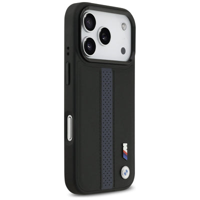 BMW M Perforated Stripe Logo MagSafe Case for iPhone 17 Pro - Blue