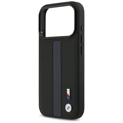 BMW M Perforated Stripe Logo MagSafe Case for iPhone 17 Pro - Blue