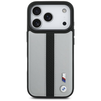 BMW M Perforated Stripe Logo MagSafe Case for iPhone 17 Pro - Gray