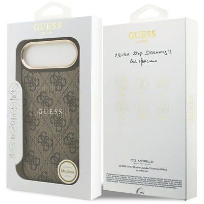 Guess 4G PU Classic Logo MagSafe Case for iPhone 17 Air - Brown