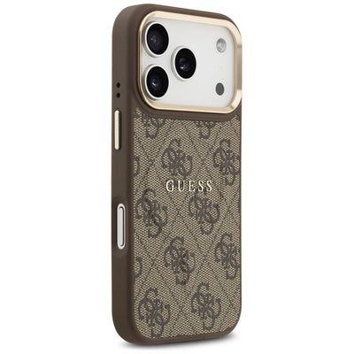 Guess 4G PU Classic Logo MagSafe Case for iPhone 17 Pro - Brown