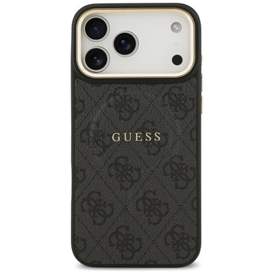 Guess 4G PU Classic Logo MagSafe case for iPhone 17 Pro Max - black