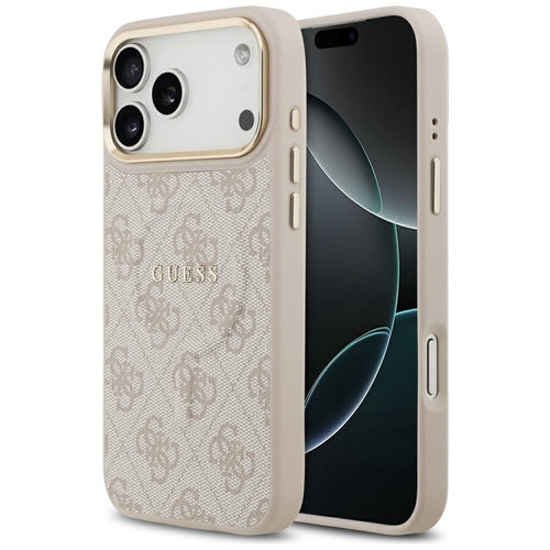 Guess 4G PU Classic Logo MagSafe Case for iPhone 17 Pro Max - Pink