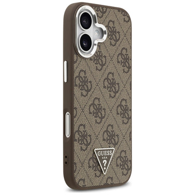Etui Guess 4G Triangle Logo MagSafe na iPhone 17 - brązowe
