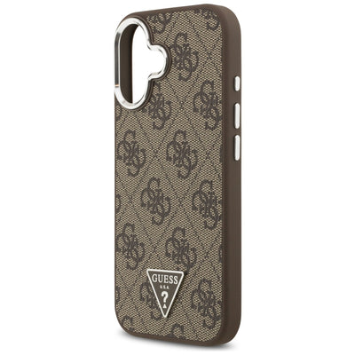 Etui Guess 4G Triangle Logo MagSafe na iPhone 17 - brązowe