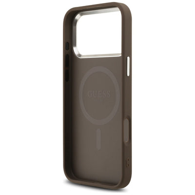 Guess 4G Triangle Logo MagSafe case for iPhone 17 Pro Max - brown