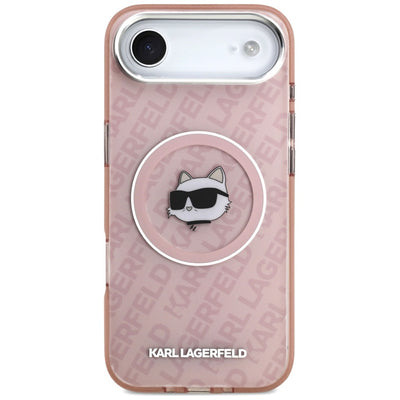 Karl Lagerfeld IML Choupette Head Logo MagSafe Case for iPhone 17 Air - Pink