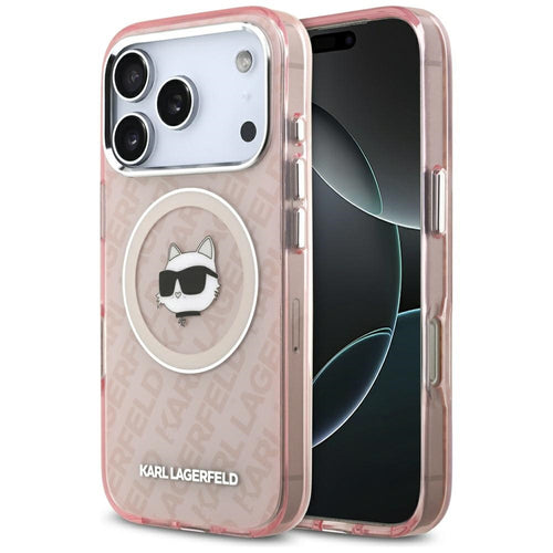 Karl Lagerfeld IML Choupette Head Logo MagSafe Case for iPhone 17 Pro Max - Pink