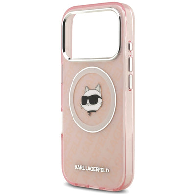 Karl Lagerfeld IML Choupette Head Logo MagSafe Case for iPhone 17 Pro Max - Pink