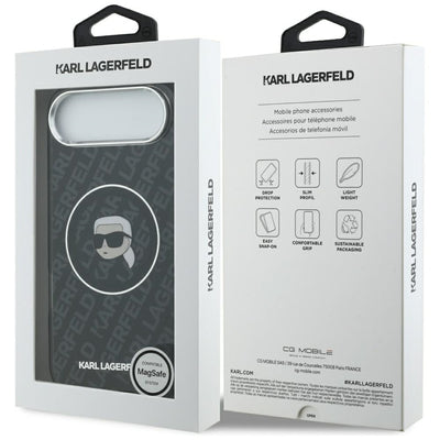 Karl Lagerfeld IML Karl Head Logo MagSafe Case for iPhone 17 Air - Black