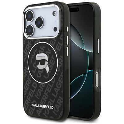 Karl Lagerfeld IML Karl Head Logo MagSafe Case for iPhone 17 Pro - Black