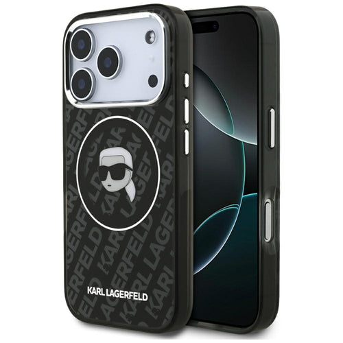 Karl Lagerfeld IML Karl Head Logo MagSafe Case for iPhone 17 Pro - Black
