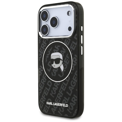 Karl Lagerfeld IML Karl Head Logo MagSafe Case for iPhone 17 Pro - Black
