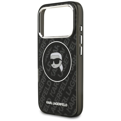 Karl Lagerfeld IML Karl Head Logo MagSafe Case for iPhone 17 Pro - Black