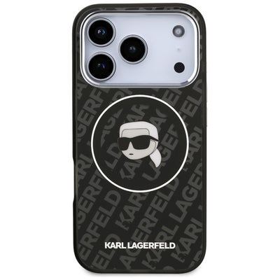 Karl Lagerfeld IML Karl Head Logo MagSafe Case for iPhone 17 Pro Max - Black