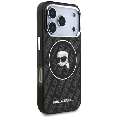 Karl Lagerfeld IML Karl Head Logo MagSafe Case for iPhone 17 Pro Max - Black
