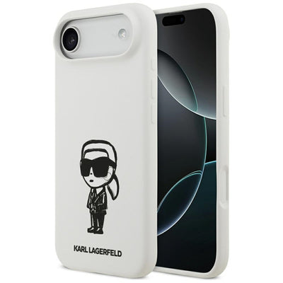 Karl Lagerfeld Silicone Karl Sketch &amp; Logo MagSafe Case for iPhone 17 Air - White