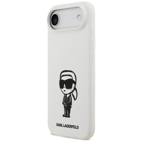 Karl Lagerfeld Silicone Karl Sketch &amp; Logo MagSafe Case for iPhone 17 Air - White