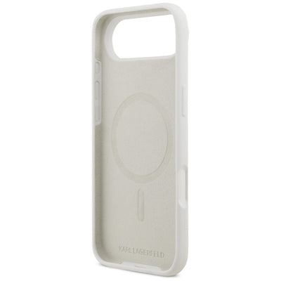 Karl Lagerfeld Silicone Karl Sketch &amp; Logo MagSafe Case for iPhone 17 Air - White