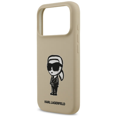 Karl Lagerfeld Silicone Karl Sketch &amp; Logo MagSafe Case for iPhone 17 Pro - Brown