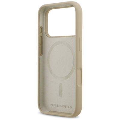 Karl Lagerfeld Silicone Karl Sketch &amp; Logo MagSafe Case for iPhone 17 Pro - Brown