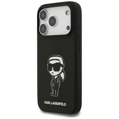 Karl Lagerfeld Silicone Karl Sketch &amp; Logo MagSafe Case for iPhone 17 Pro - Black
