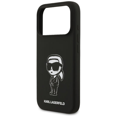 Karl Lagerfeld Silicone Karl Sketch &amp; Logo MagSafe Case for iPhone 17 Pro - Black