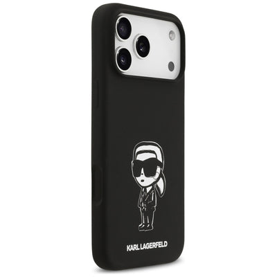 Karl Lagerfeld Silicone Karl Sketch &amp; Logo MagSafe Case for iPhone 17 Pro Max - Black