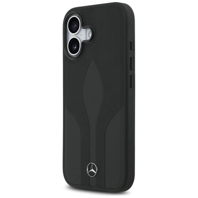 Mercedes Leather The Move MagSafe case for iPhone 17 - black