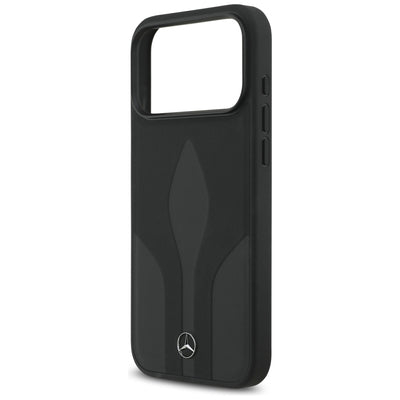 Mercedes Leather The Move MagSafe Case for iPhone 17 Pro Max - Black