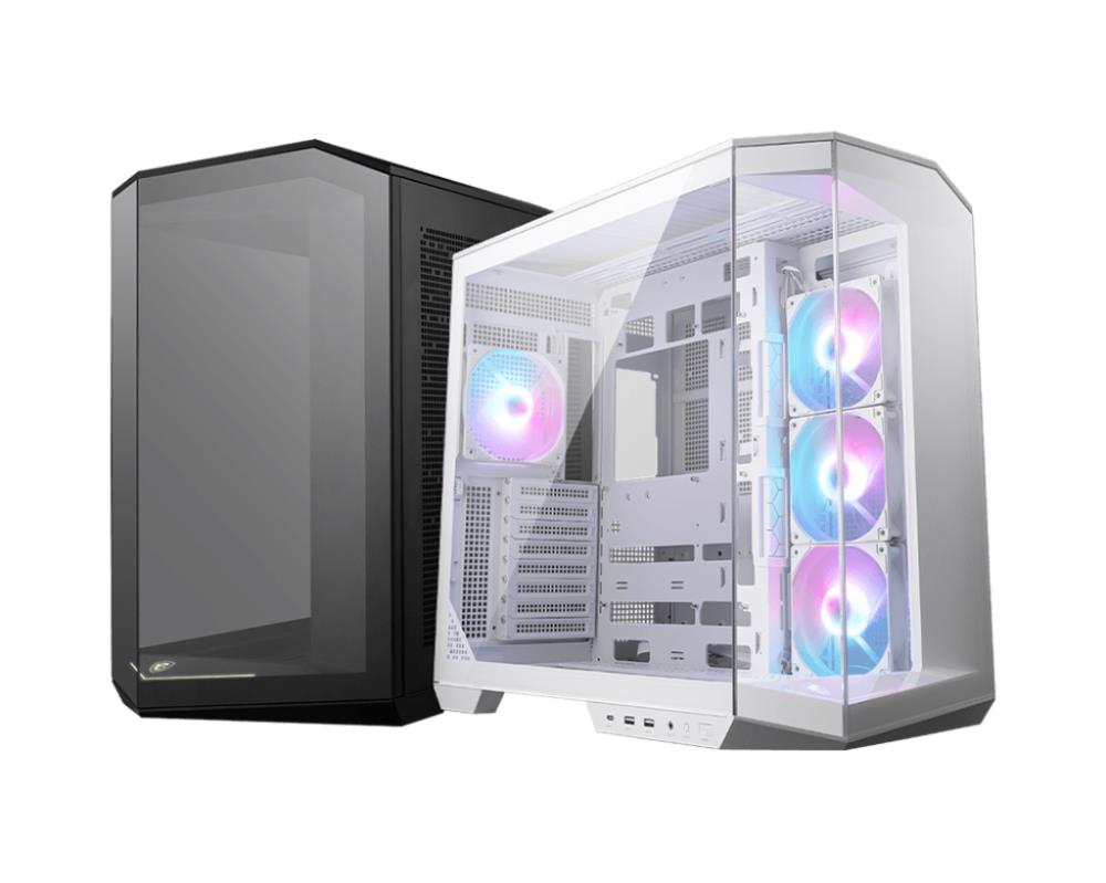 Case MSI MAG PANO 100R PZ MidiTower Case product features Transparent panel ATX MicroATX MiniITX Colour White MAGPANO100RPZWHITE