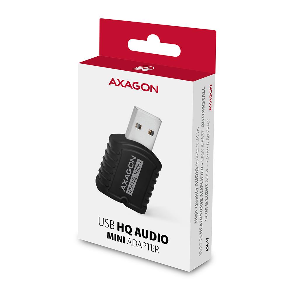 SOUND CARD MINI ADAPTER USB2.0/96KHZ/24BIT ADA-17 AXAGON