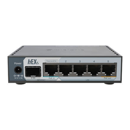 MikroTik | hEX S (2025) | 10/100/1000 Mbit/s | Ethernet LAN (RJ-45) ports 5 | Mesh Support No | MU-MiMO No | No mobile b