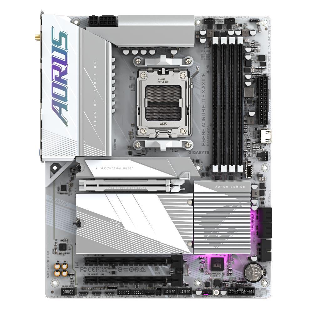 Mainboard GIGABYTE AMD B650 SAM5 ATX Memory DDR5 2xPCI-Express 3.0 16x 1xPCI-Express 5.0 16x 3xM.2 1xHDMI 1xDisplayPort 2xUSB 2.0 5xUSB 3.2 type B 2xUSB 3.2 1xUSB-C 1xRJ45 3xAudio port B650EAELITEXICE1.1