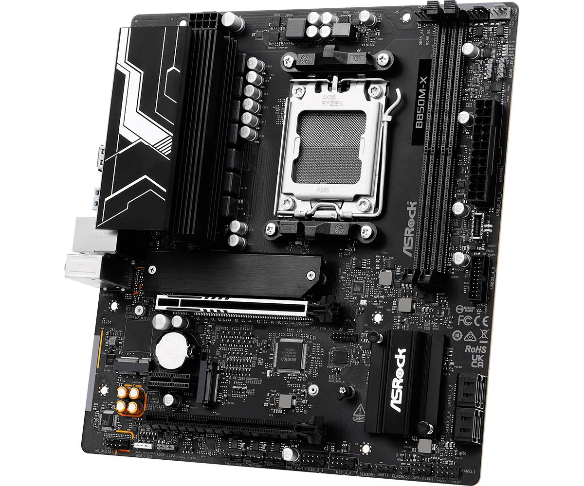 Mainboard ASROCK AMD B850 SAM5 Micro-ATX Memory DDR5 Memory slots 2 B850M-XR2.0
