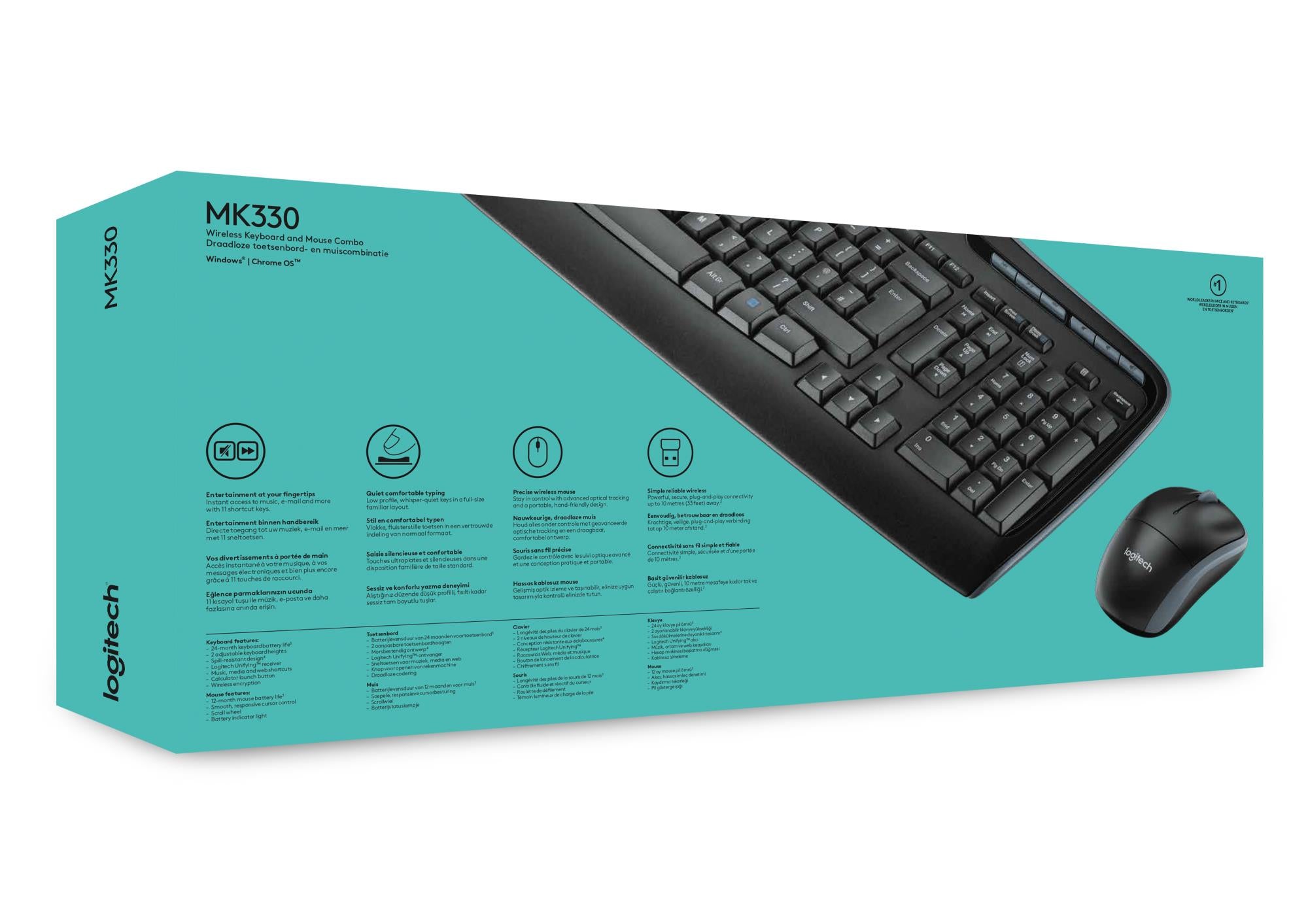 KEYBOARD +MOUSE COMBO MK330/ENG 920-003989 LOGITECH
