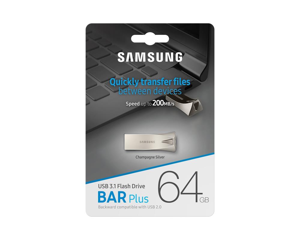 MEMORY DRIVE FLASH USB3.1 64GB/BAR PLUS MUF-64BE3/APC SAMSUNG