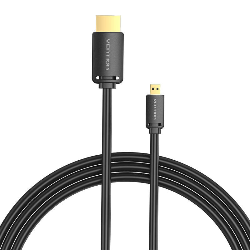 HDMI-D Male to HDMI-A Male Cable Vention AGIBF 1m, 4K 60Hz (Black) - Image 1