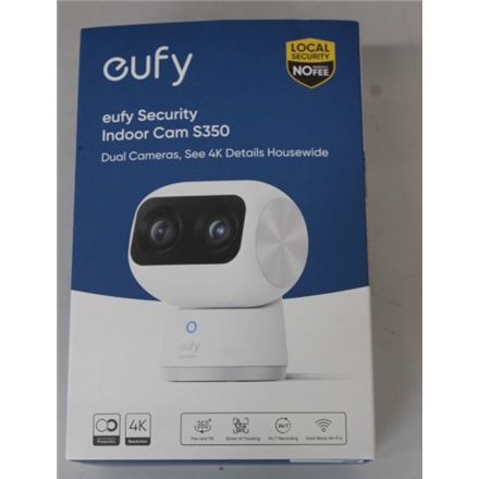 SALE OUT. Anker Eufy Security Indoor Cam S350, White | Anker Eufy Security Indoor Camera | S350 | 24 month(s) | Tabletop